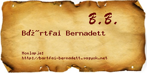 Bártfai Bernadett névjegykártya