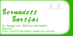 bernadett bartfai business card